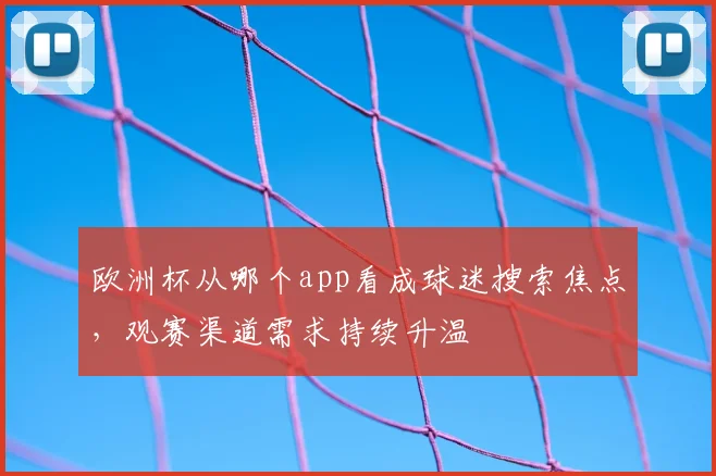 欧洲杯从哪个app看成球迷搜索焦点,观赛渠道需求持续升温